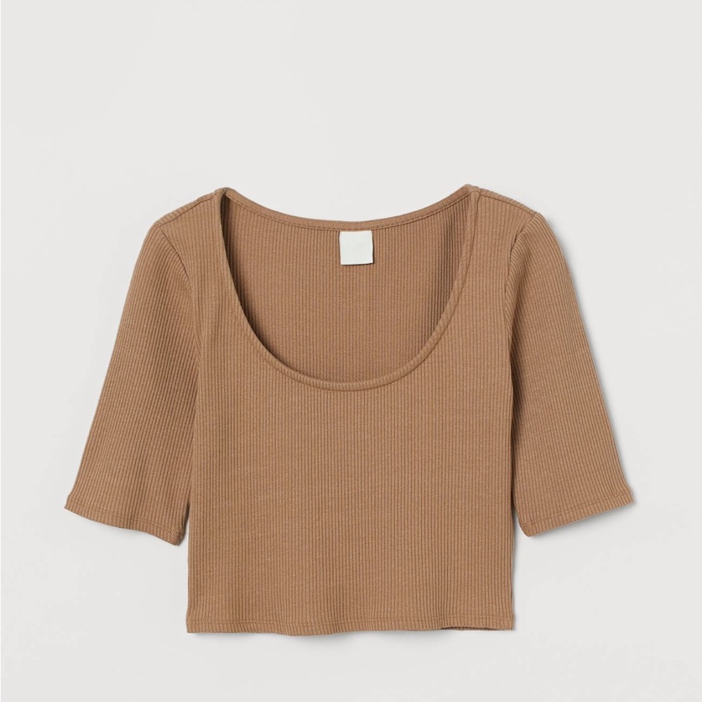 H&M Cropped Ribbed Top
